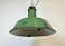 Large Industrial Green Enamel Factory Pendant Lamp from Revo, 1940s 7