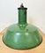 Large Industrial Green Enamel Factory Pendant Lamp from Revo, 1940s 15