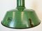 Large Industrial Green Enamel Factory Pendant Lamp from Revo, 1940s 4