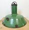 Large Industrial Green Enamel Factory Pendant Lamp from Revo, 1940s 12