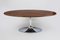 Oval Dining Table in Walnt & Chrome from Kovona, 1960s 4