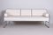 Bauhaus Tubular Chrome & Ivory Leather Sofa attributed to Mücke Melder, 1930s 6