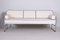 Bauhaus Tubular Chrome & Ivory Leather Sofa attributed to Mücke Melder, 1930s, Image 6