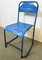 Industrial Blue Iron Chairs, 1950s, Set of 2 8