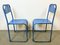 Industrial Blue Iron Chairs, 1950s, Set of 2 3