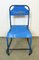 Industrial Blue Iron Chairs, 1950s, Set of 2 7