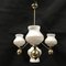 Gilt Chrome and Glass Chandelier, 1970s, Image 1