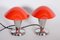 Bauhaus Red Chrome Table Lamps attributed to Napako, 1930s, Set of 2, Image 5