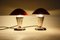 Bauhaus Red Chrome Table Lamps attributed to Napako, 1930s, Set of 2 6