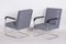 Bauhaus Grey Tubular Armchairs attributed to Anton Lorenz for Mücke Melder, 1930s, Set of 2 4