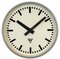 Industrial Grey Factory Wall Clock from Pragotron, 1960s, Image 1