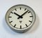 Industrial Grey Factory Wall Clock from Pragotron, 1960s, Image 6