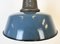 Industrial Blue Enamel Factory Lamp with Cast Iron Top, 1960s, Image 4