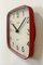 Reloj de pared francés vintage de baquelita roja de Trophy, años 90, Imagen 3