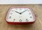 Vintage French Red Bakelite Wall Clock from Trophy, 1990s 10