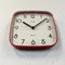 Vintage French Red Bakelite Wall Clock from Trophy, 1990s 6