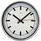 Vintage Grey Electric Station Wall Clock from Nedklok, 1990s, Image 1