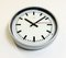 Vintage Grey Electric Station Wall Clock from Nedklok, 1990s 6