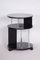 Small Bauhaus Black Round Side Table in Chrome-Plated Steel & Beech, 1930s, Image 10