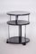 Small Bauhaus Black Round Side Table in Chrome-Plated Steel & Beech, 1930s 7