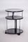 Small Bauhaus Black Round Side Table in Chrome-Plated Steel & Beech, 1930s, Image 7