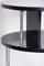 Petite Table d'Appoint Bauhaus Ronde Noire en Acier Chromé et Hêtre, 1930s 6