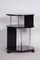 Small Bauhaus Black Round Side Table in Chrome-Plated Steel & Beech, 1930s 9