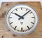 Industrial Light Grey Factory Wall Clock from Pragotron, 1960s 8