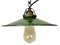 Industrial Green Enamel Ceiling Light, 1930s 1