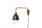 Danish Wall Lamp in Brass and Teak, 1950s 2