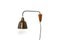 Danish Wall Lamp in Brass and Teak, 1950s, Image 2