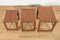 Britische Mid-Century Teak Satztische, 1960er, 3er Set 8