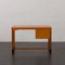 Small Danish Teak Desk with Black Handles and Feet from Nipu Mobler, 1970s 11