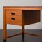 Small Danish Teak Desk with Black Handles and Feet from Nipu Mobler, 1970s 18