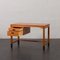 Small Danish Teak Desk with Black Handles and Feet from Nipu Mobler, 1970s 5