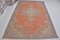 Orange Handmade Oushak Floor Rug, 1960s 2