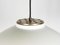 Nickel-Plated Brass & White Methacrylate 4005 Pendant Lamp by A. & P.G. Castiglioni for Kartell, 1960s 4