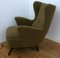 Danish Olive Green Mohair Wing Lounge Chair, 1950s 10