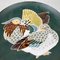 Mid-Century Ceramic Lovebirds Plate, Japan, 1970s 11