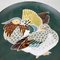 Mid-Century Ceramic Lovebirds Plate, Japan, 1970s, Image 11