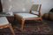 Mid-Century East German Hunting Chair with Ottoman in Oak, 1960, Set of 2, Image 8