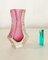 Murano Sommerso Ice Pink Faceted Vase by Mandruzzato 2