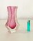 Murano Sommerso Ice Pink Facettierte Vase von Mandruzzato 2