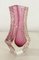 Murano Sommerso Ice Pink Faceted Vase by Mandruzzato 1