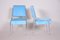 Bauhaus Blue Tubular Armchairs and Chairs, 1940s, Set of 6 4