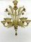 Vintage Murano Glass Chandelier with Gold, 1950s 2