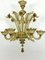 Vintage Murano Glass Chandelier with Gold, 1950s 1