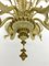 Vintage Murano Glass Chandelier with Gold, 1950s 8