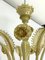 Lampadario vintage in vetro di Murano dorato, anni '50, Immagine 12
