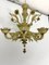 Vintage Murano Glass Chandelier with Gold, 1950s 6